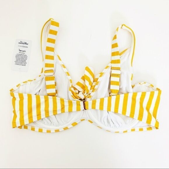 Swimsuits For All x GabiFresh "Blondie" Tie-Front Bikini Top | Size 24 D/DDD - Picture 6 of 9